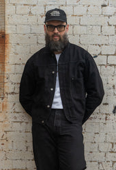 W8 TYPE II SELVEDGE DENIM JACKET IN ITALIAN 14.5OZ 'STAY BLACK'