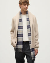 Silver Bannockbane Tartan Cashmere Scarf