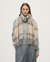 Natural MacKellar Tartan Cashmere Stole