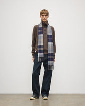 Wide Bannockbane Tartan Cashmere Scarf