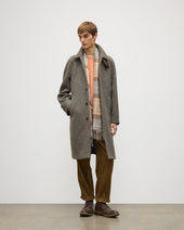Wide Natural Mackellar Tartan Cashmere Scarf
