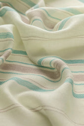 Lightweight Stripy Light Green Cashmere Scarf