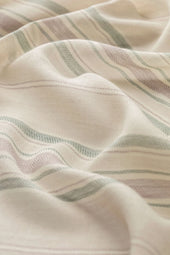 Lightweight Stripy Natural Cashmere Scarf