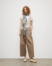 Orton Crammed Tartan Neutral Cashmere Scarf