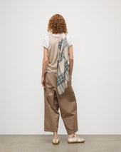 Orton Crammed Tartan Neutral Cashmere Scarf