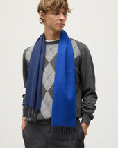 Bard Grey & Blue Cashmere Scarf