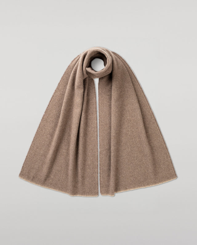 Mountain Twill Natural Cashmere Scarf