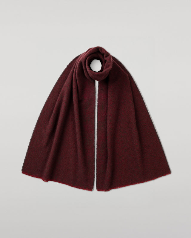 Mountain Twill Red Cashmere Scarf