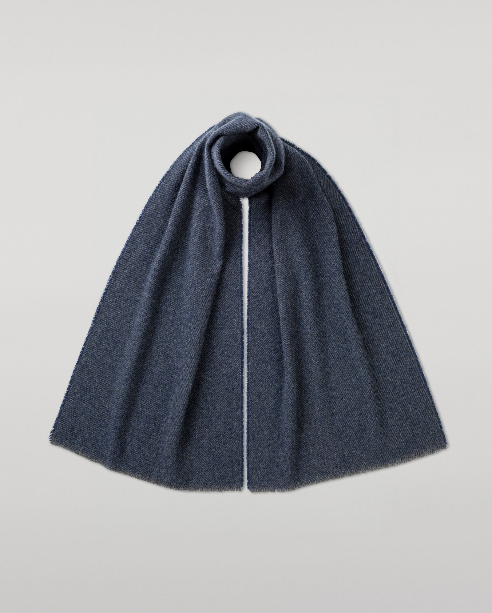 Mountain Twill Blue Cashmere Scarf