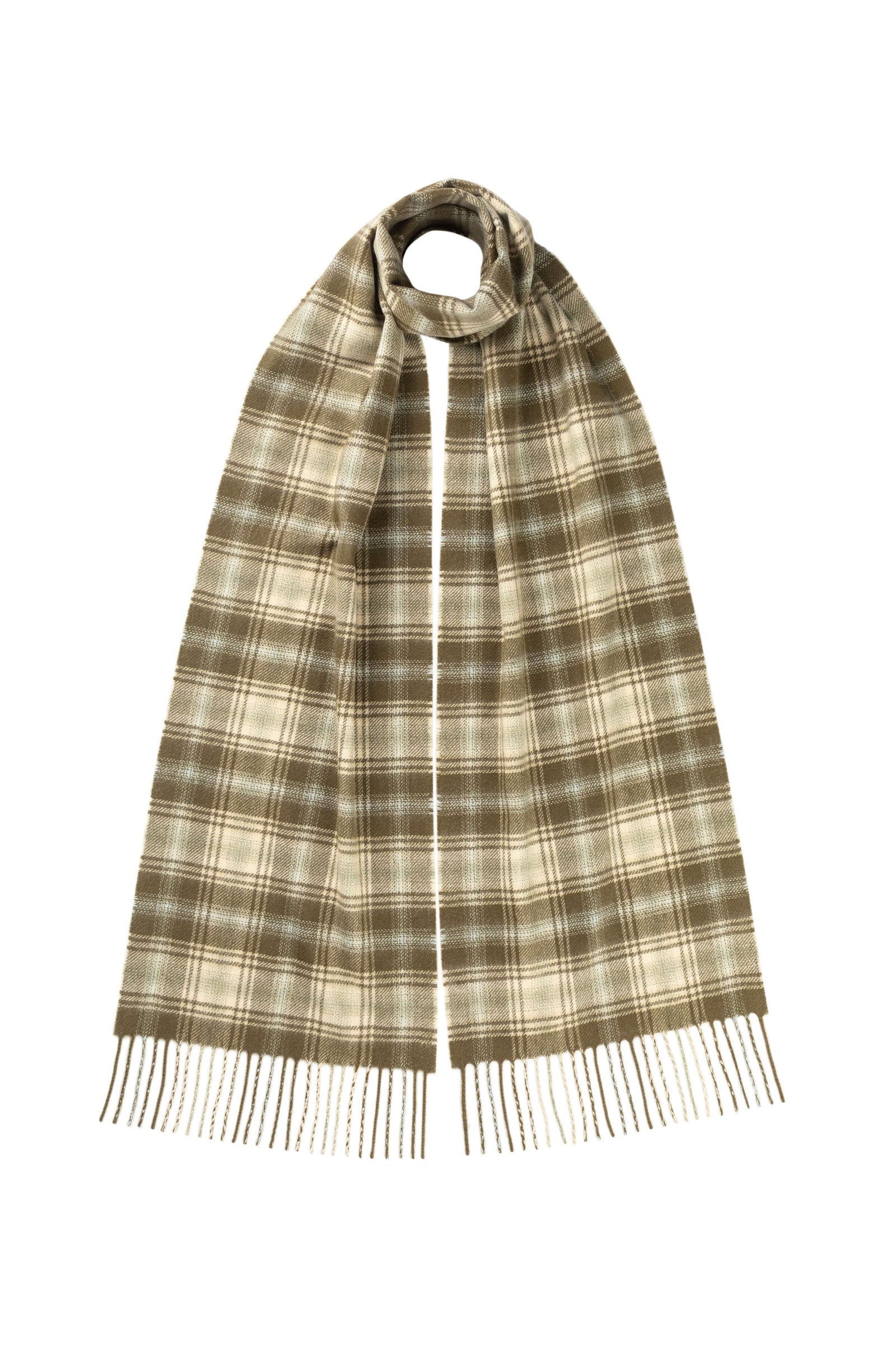 Tweed Green Cashmere Scarf