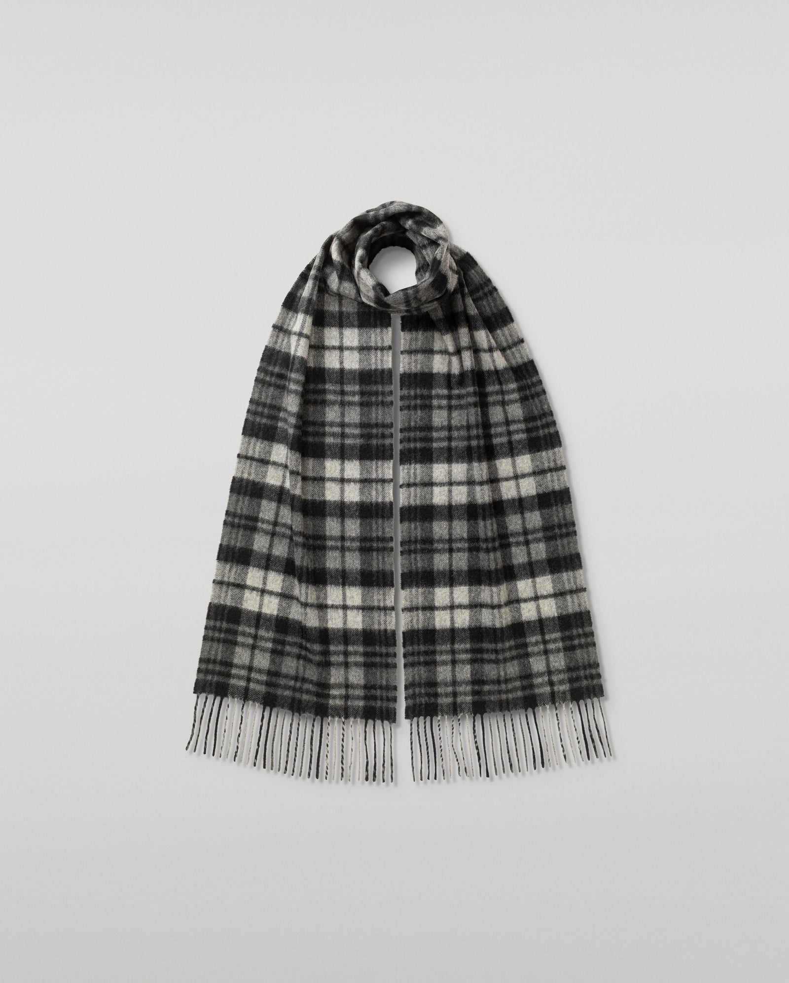Grey Watch Dress Tartan Cashmere Scarf