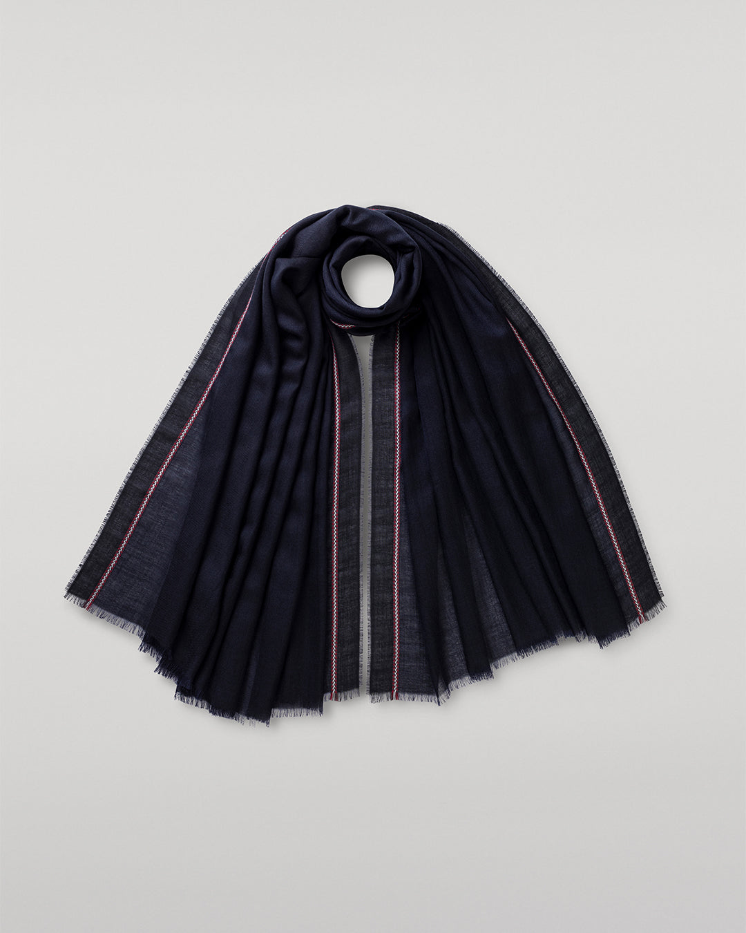 Ives Chevron Border Cashmere Scarf