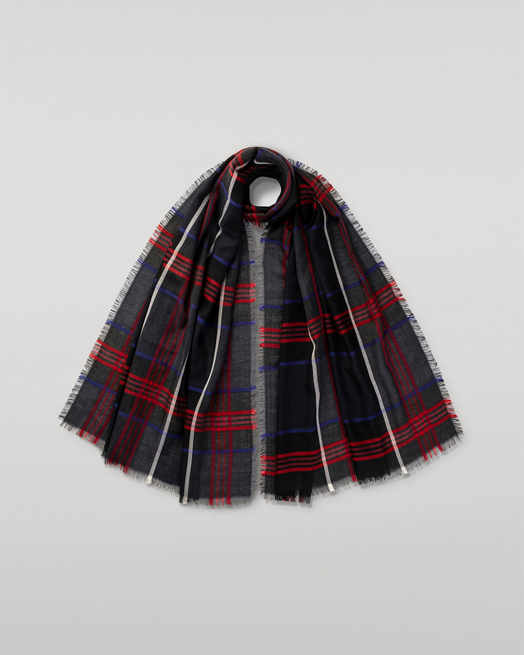 Orton Crammed Tartan Cashmere Scarf