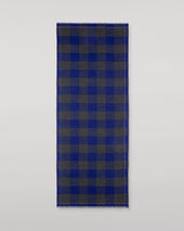 Carnbee Large Gingham Navy Cashmere Scarf