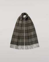 Vintage Check Grey Cashmere Scarf