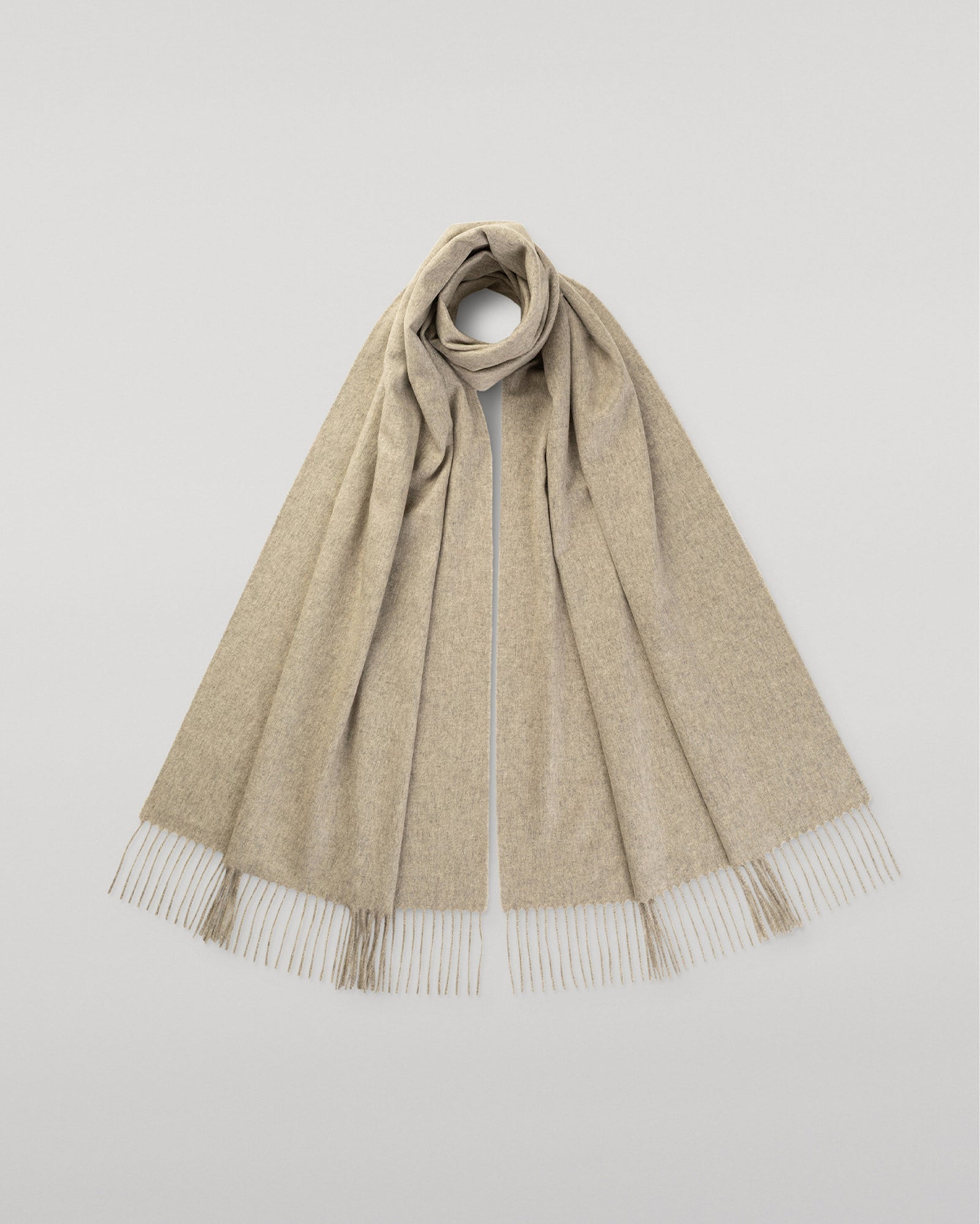 Grey Recycled Cashmere Scarf