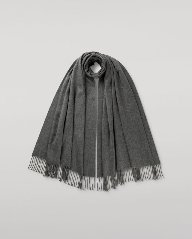 Mid Grey Cashmere Stole