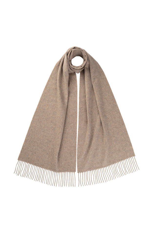 Light Brown Wide Cashmere Scarf