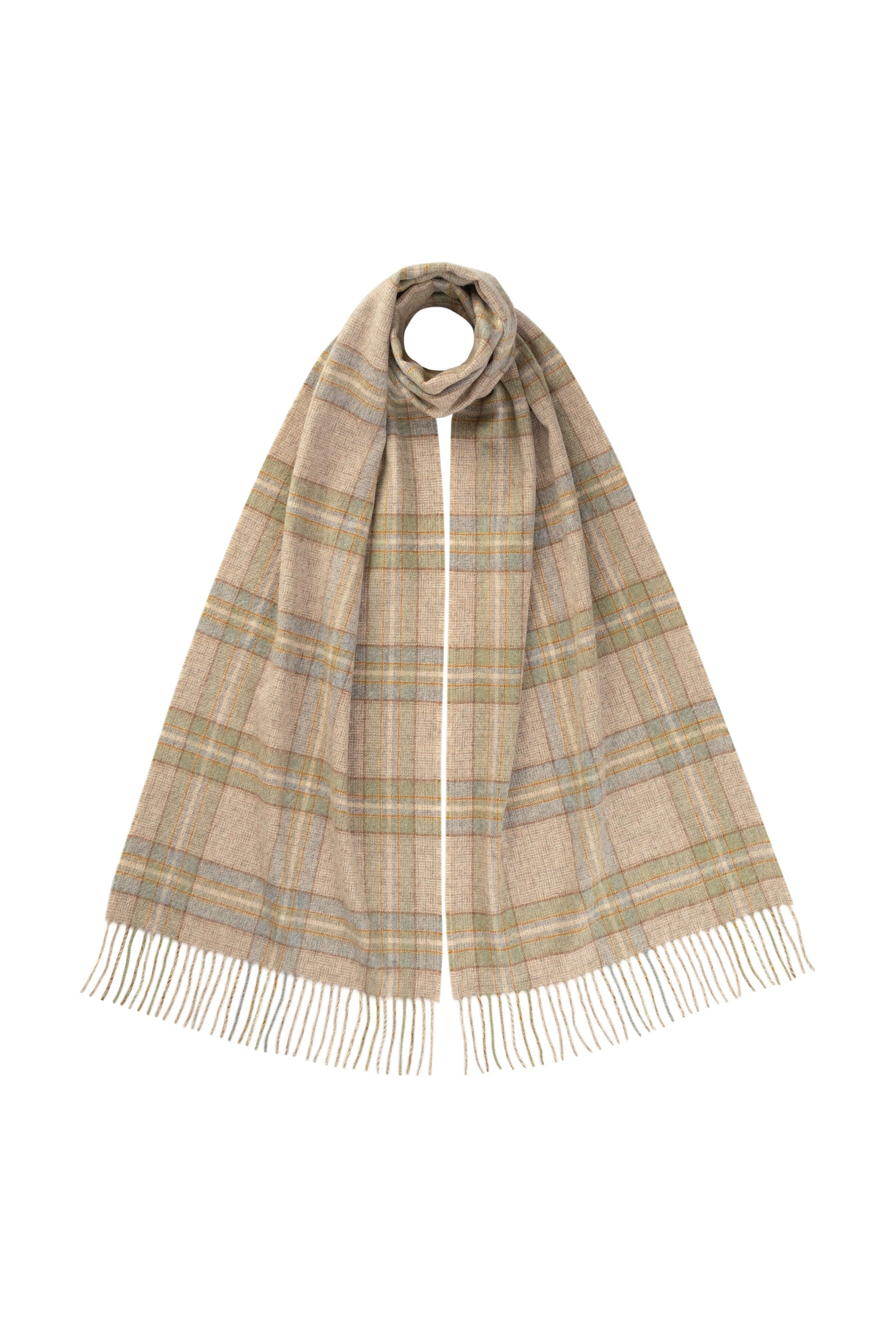 Wide Cashmere Tweed Scarf