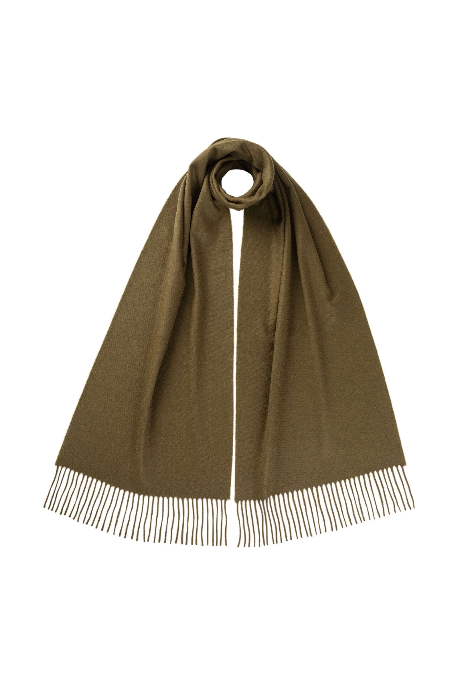 Green Wide Cashmere Scarf