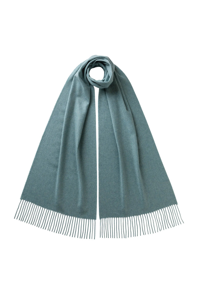 Green Wide Cashmere Scarf