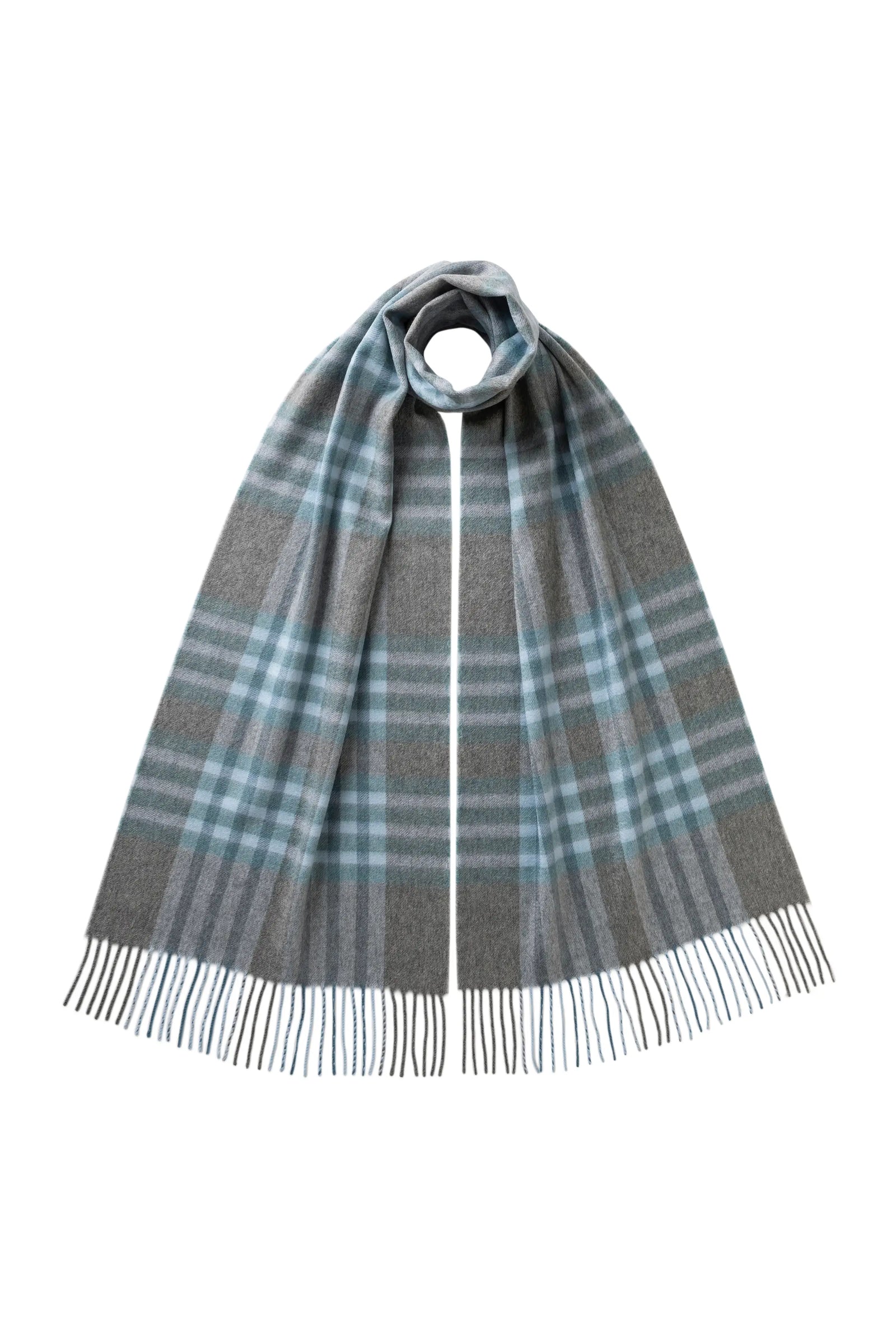 Grid Check Cashmere Scarf