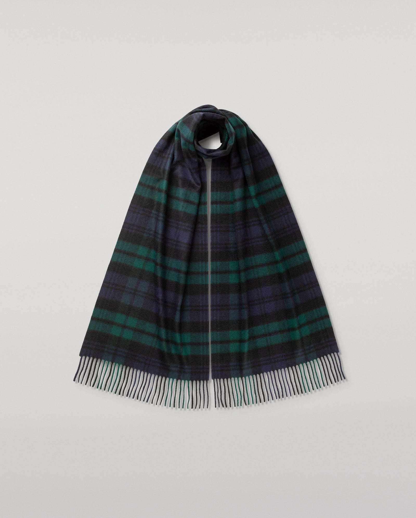 Wide Watch Tartan Cashmere Scarf