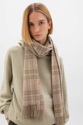 Wide Cashmere Tweed Scarf