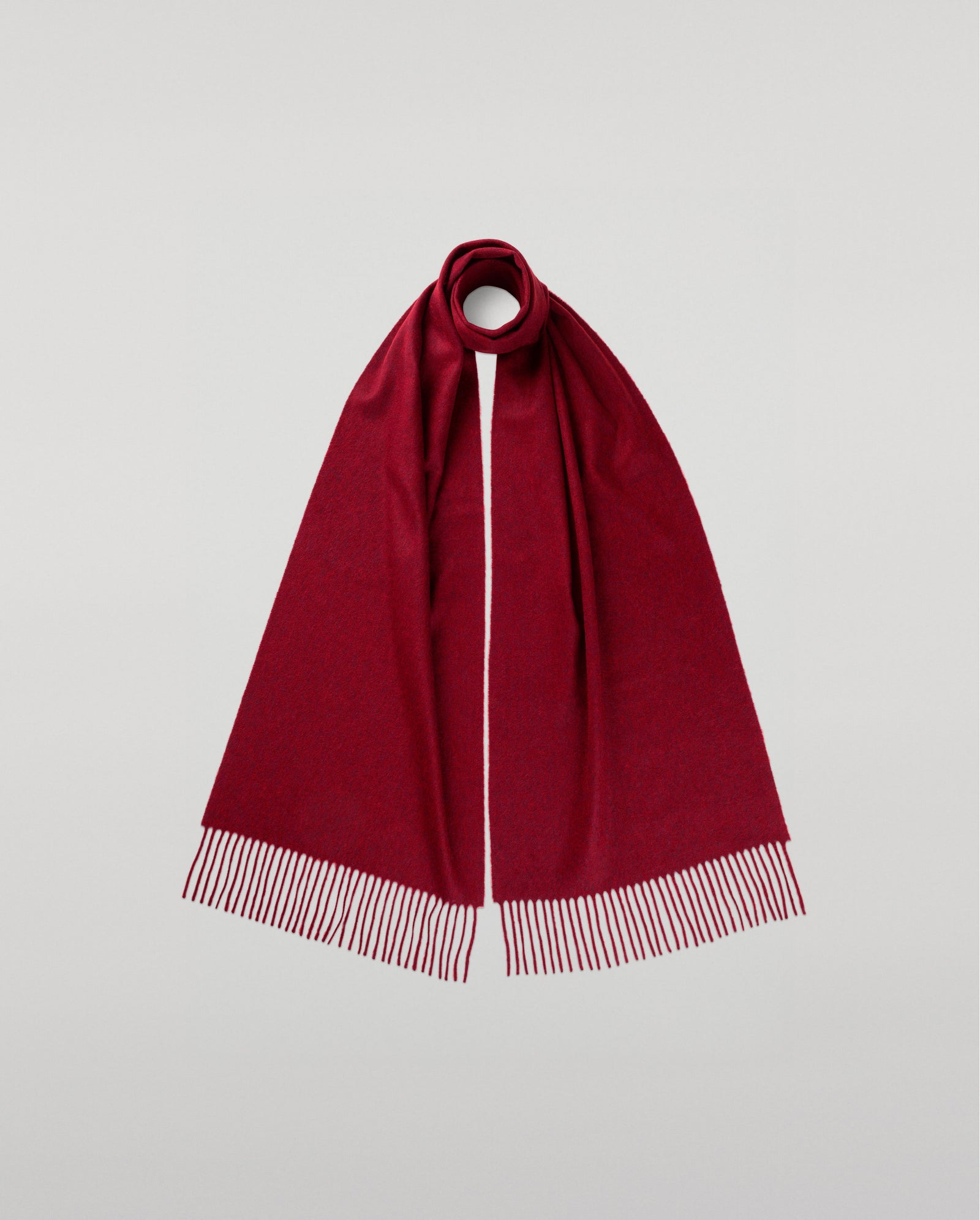 Dark Red Wide Cashmere Scarf