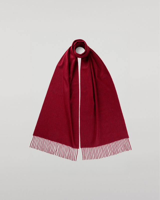 Dark Red Wide Cashmere Scarf
