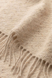 Lofty Twill Cream Cashmere Scarf