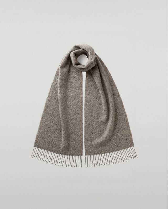 Lofty Twill Grey Cashmere Scarf