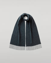 Lofty Twill Blue Cashmere Scarf