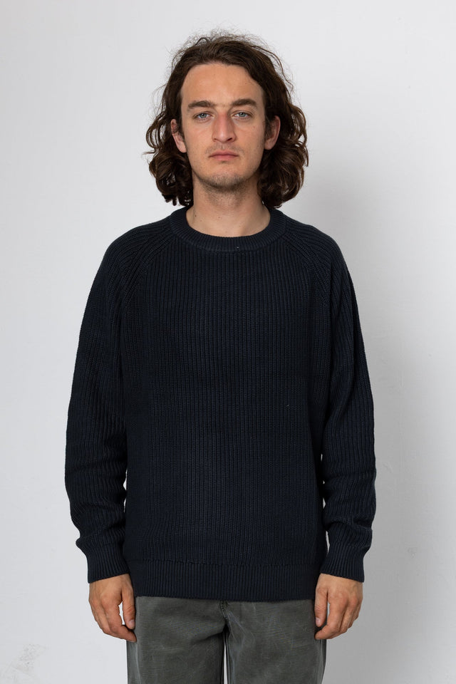 Hayley Raglan Crew - Washed Black