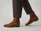 Watts Jodhpur Boots In Dark Snuff Shield Suede
