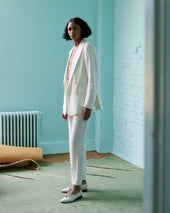 Linen Double Breasted Suit Jacket