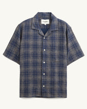 Wavy Linen SS - Navy