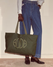 Waxed Cotton Zip Tote