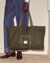 Waxed Cotton Zip Tote