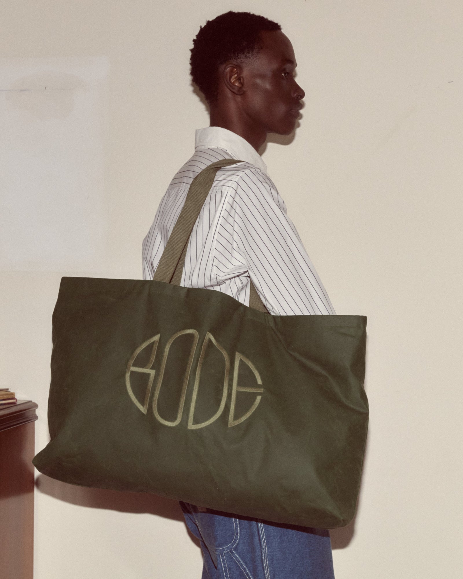 Waxed Cotton Zip Tote