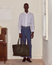 Waxed Cotton Zip Tote