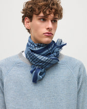 Crawton Graphic Stripe Navy Scarf