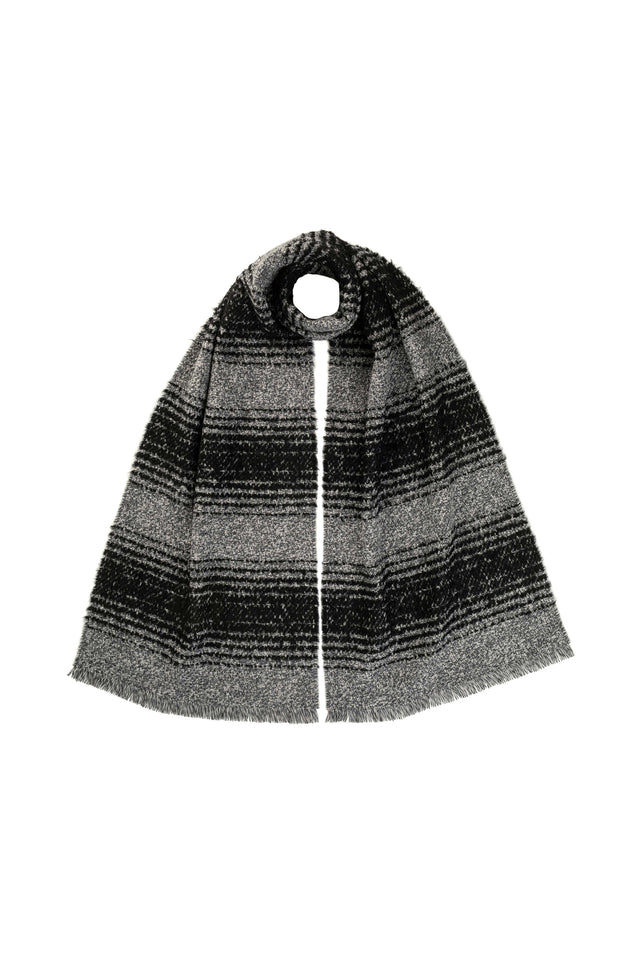 Textural Ombré Charcoal Scarf