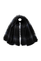 Blurred Bouclé Black Scarf