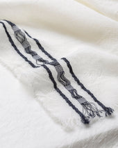 Cyrus Float Edge White Scarf
