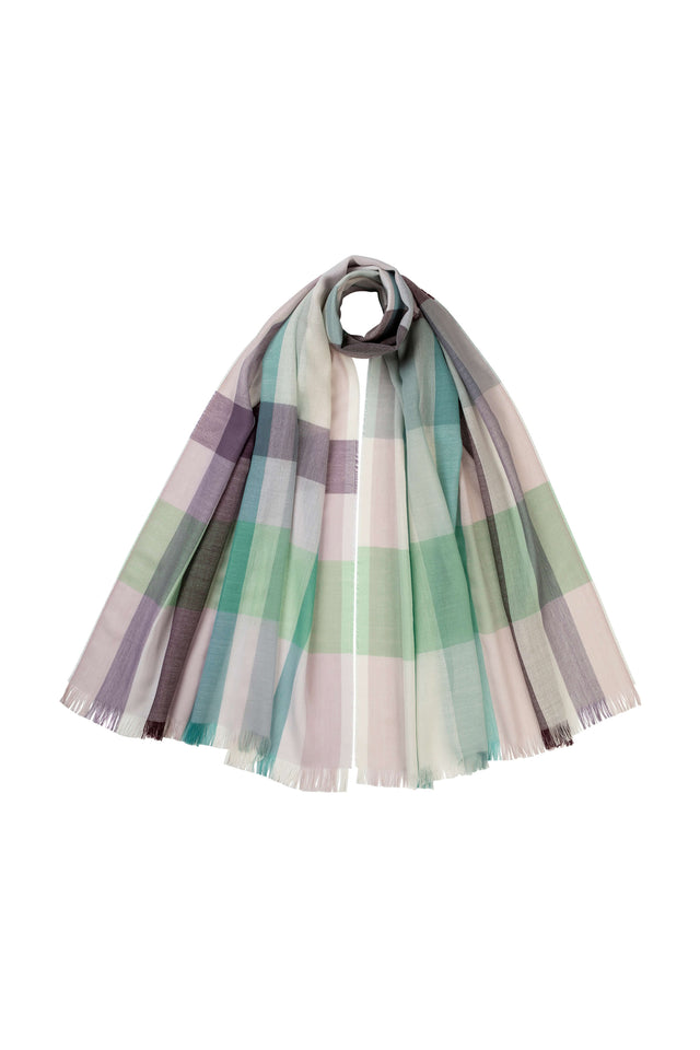 Madras Check Lightweight Scarf