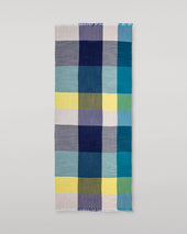 Ethie Navy & Lime Green Wool Scarf