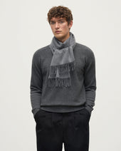 Merino Wool Mid Grey Scarf