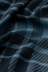 Twill Check Navy Scarf