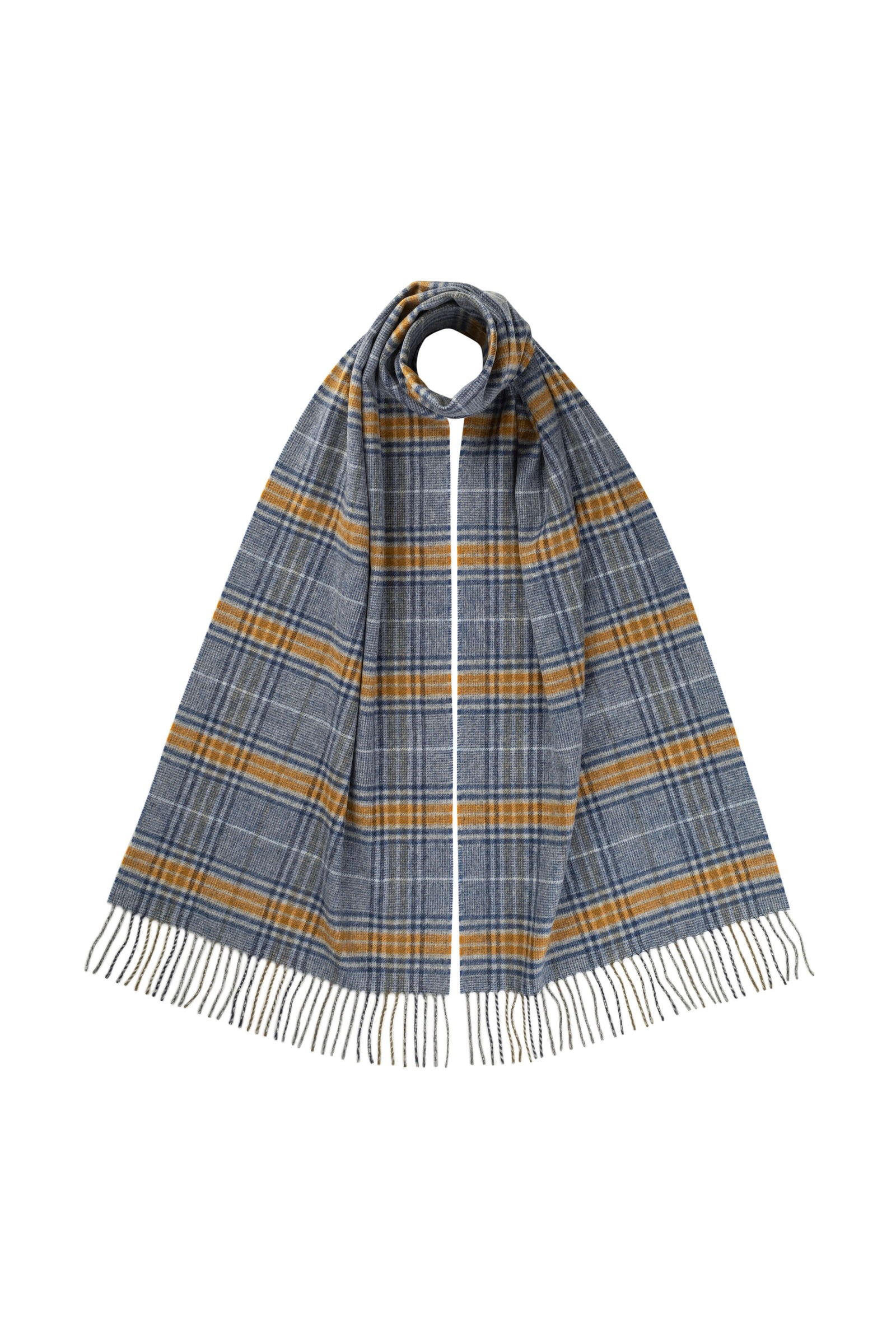 Tweed Check Merino Scarf